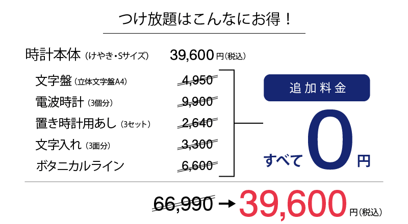 期間限定・オプション料金すべてゼロ！本体価格のみでお買い求めいただけます。