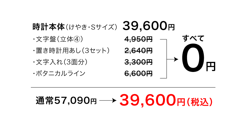 期間限定・オプション料金すべてゼロ！本体価格のみでお買い求めいただけます。