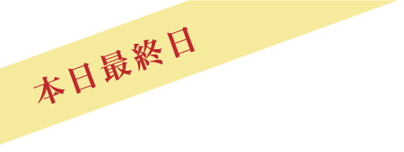 本日、キャンペーン最終日