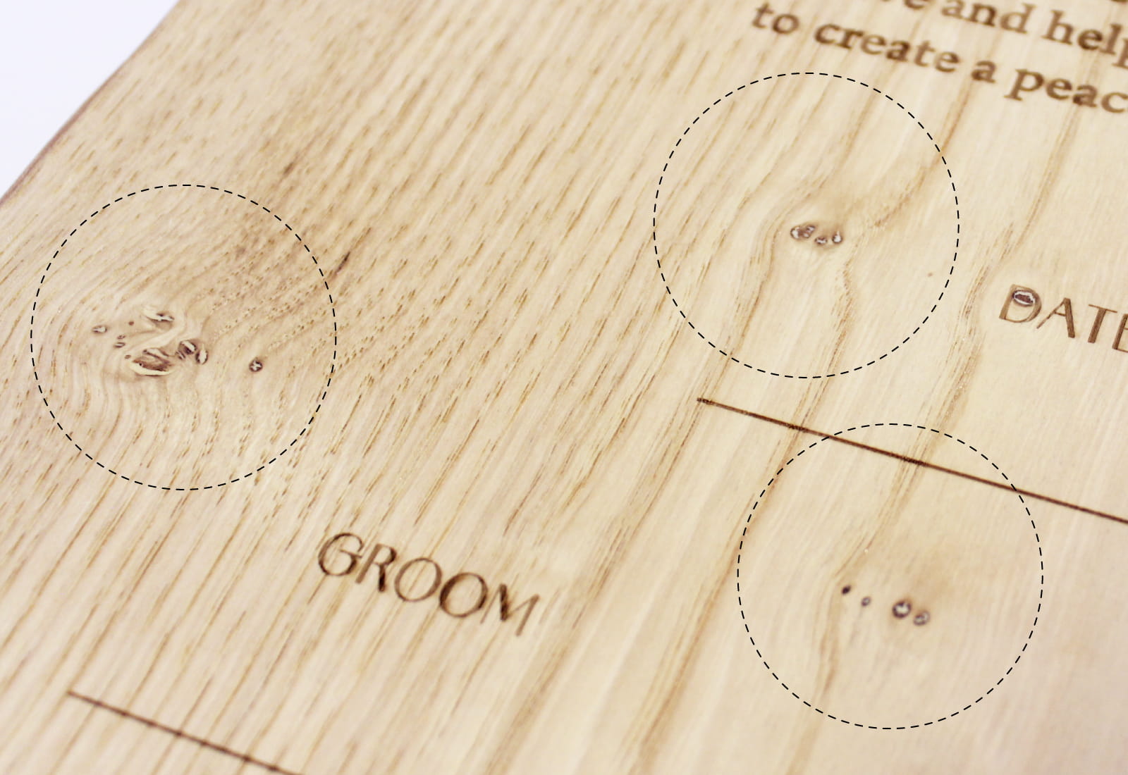 無垢材のため、節が入る場合があります