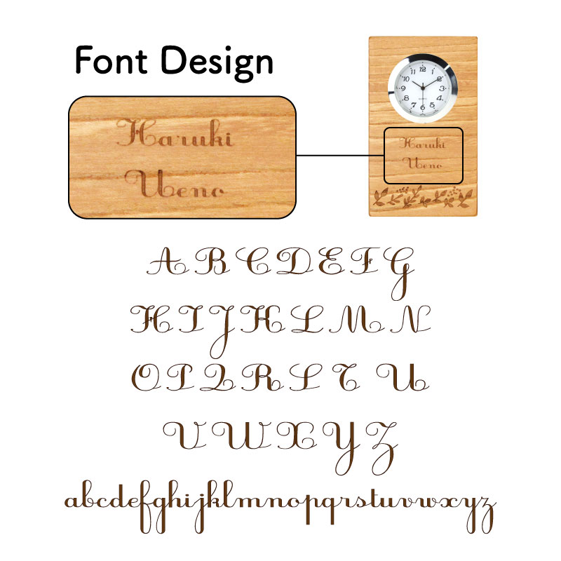 席札時計 leaf けやき 詳細画像4