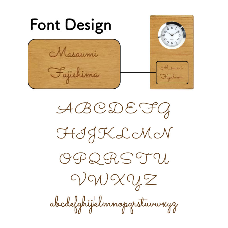 席札時計 simple けやき 詳細画像4