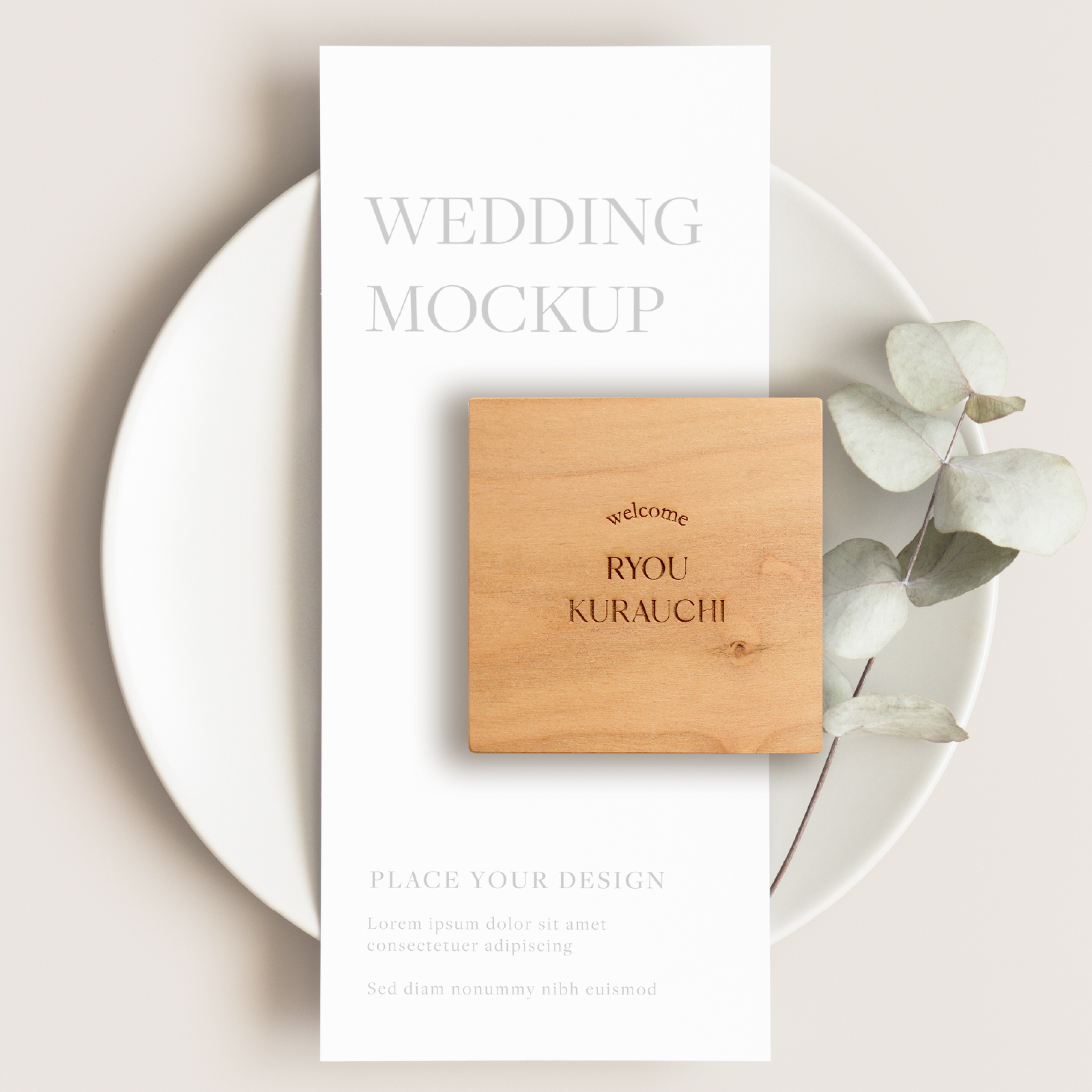 席札コースター さくら デザインB