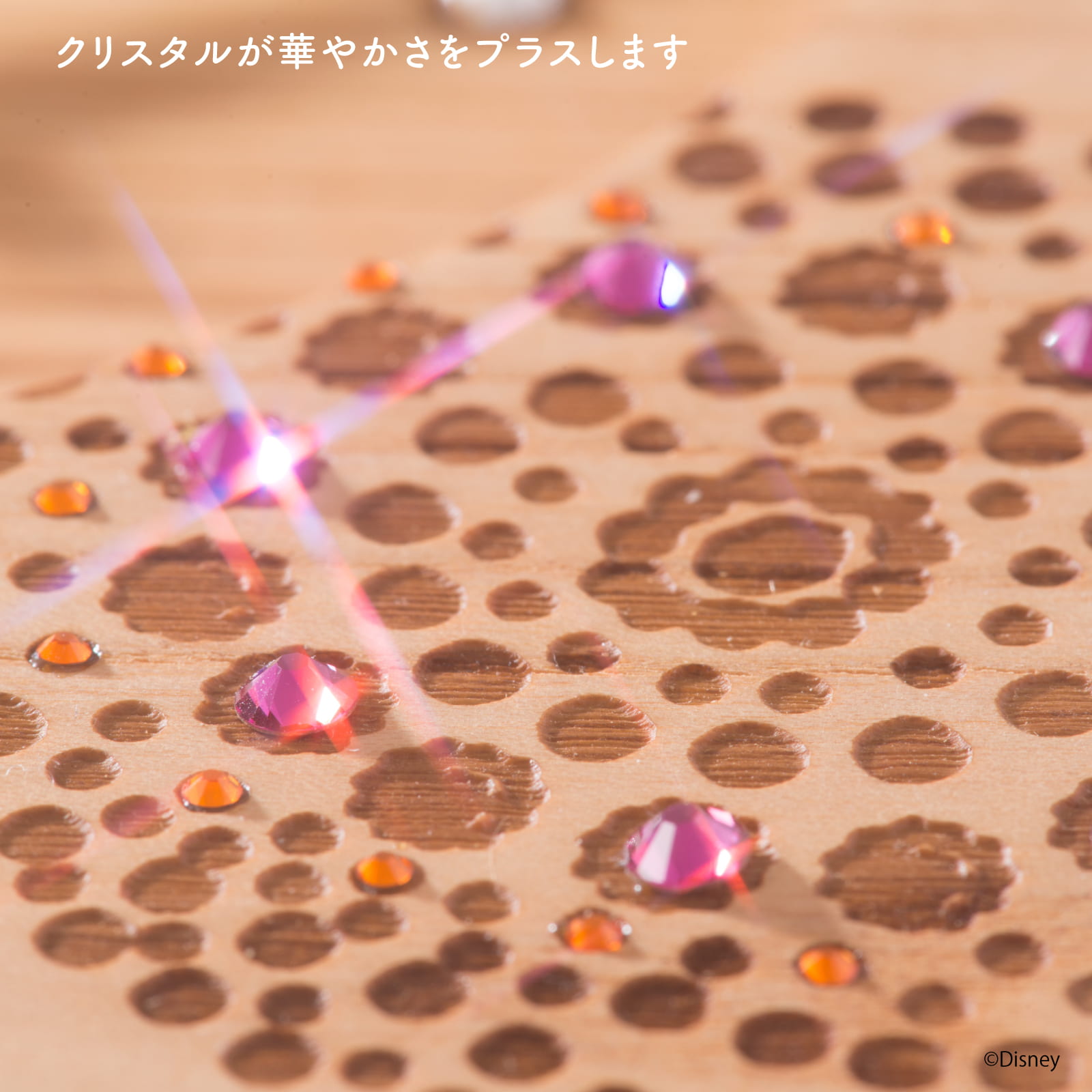 Disney ミッキー Wedding Bell けやき（クリスタル付） 詳細画像1