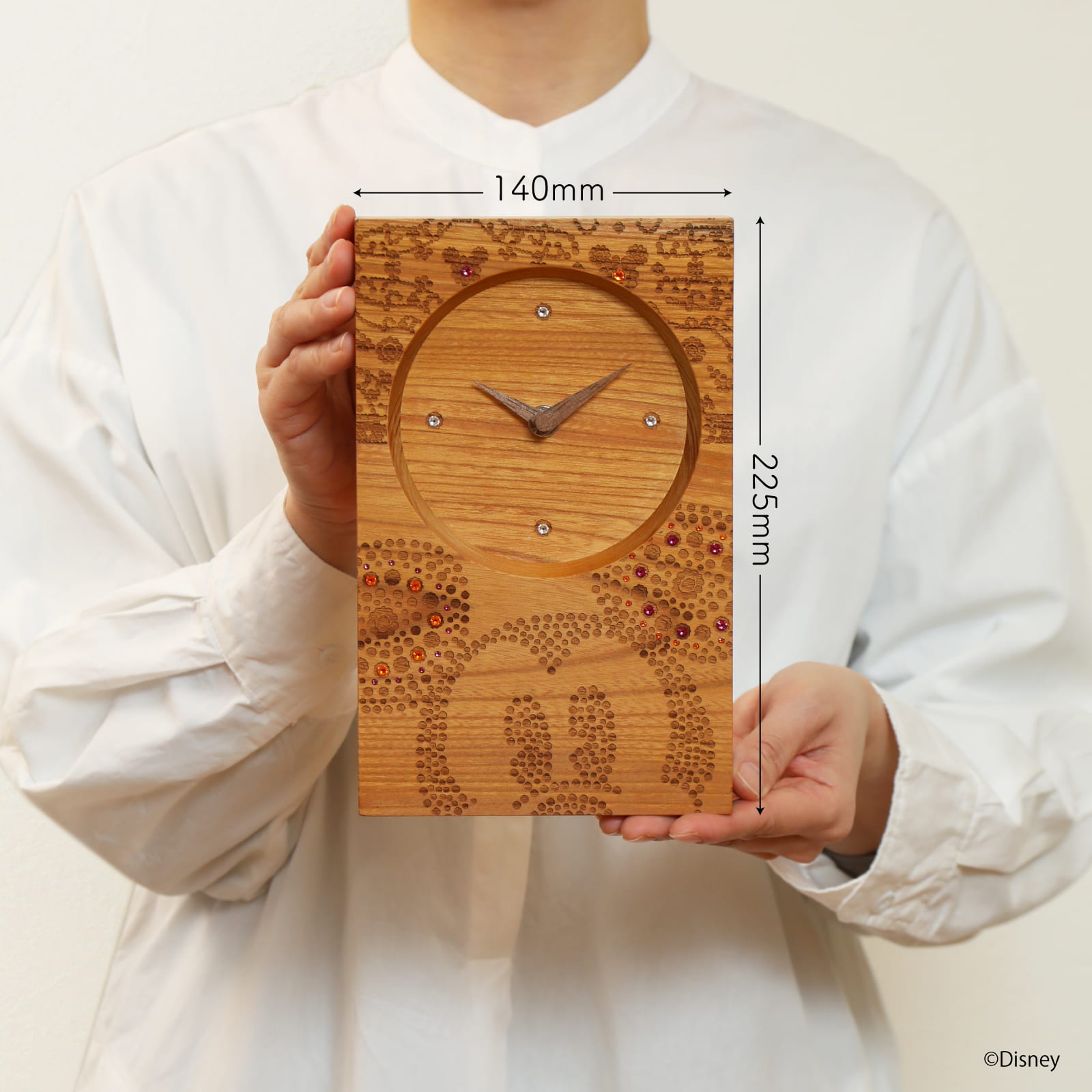 Disney ミッキー Wedding Bell けやき（クリスタル付） 詳細画像2